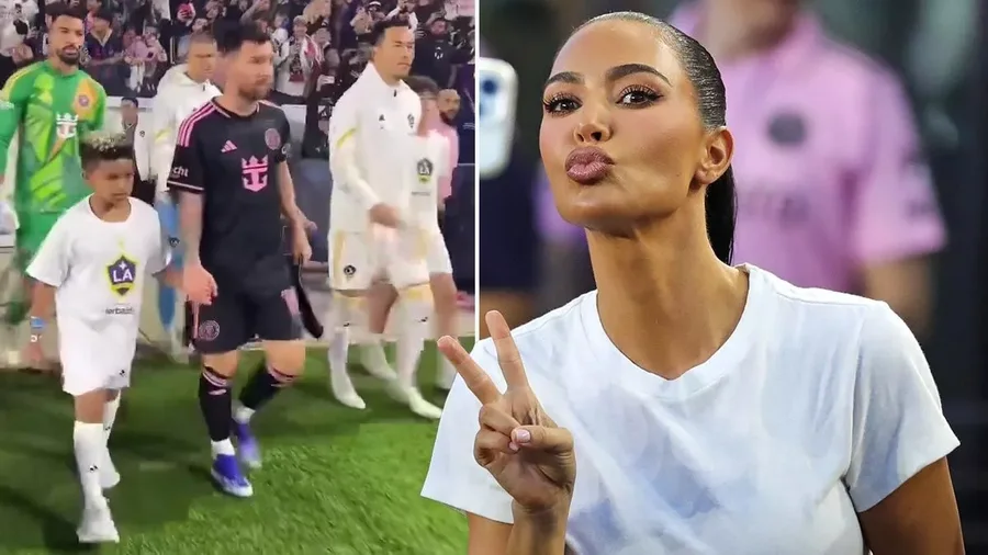 Një Mami krenare! Djali i Kim Kardashian shoqëron Lionel Messi-n në fushë!