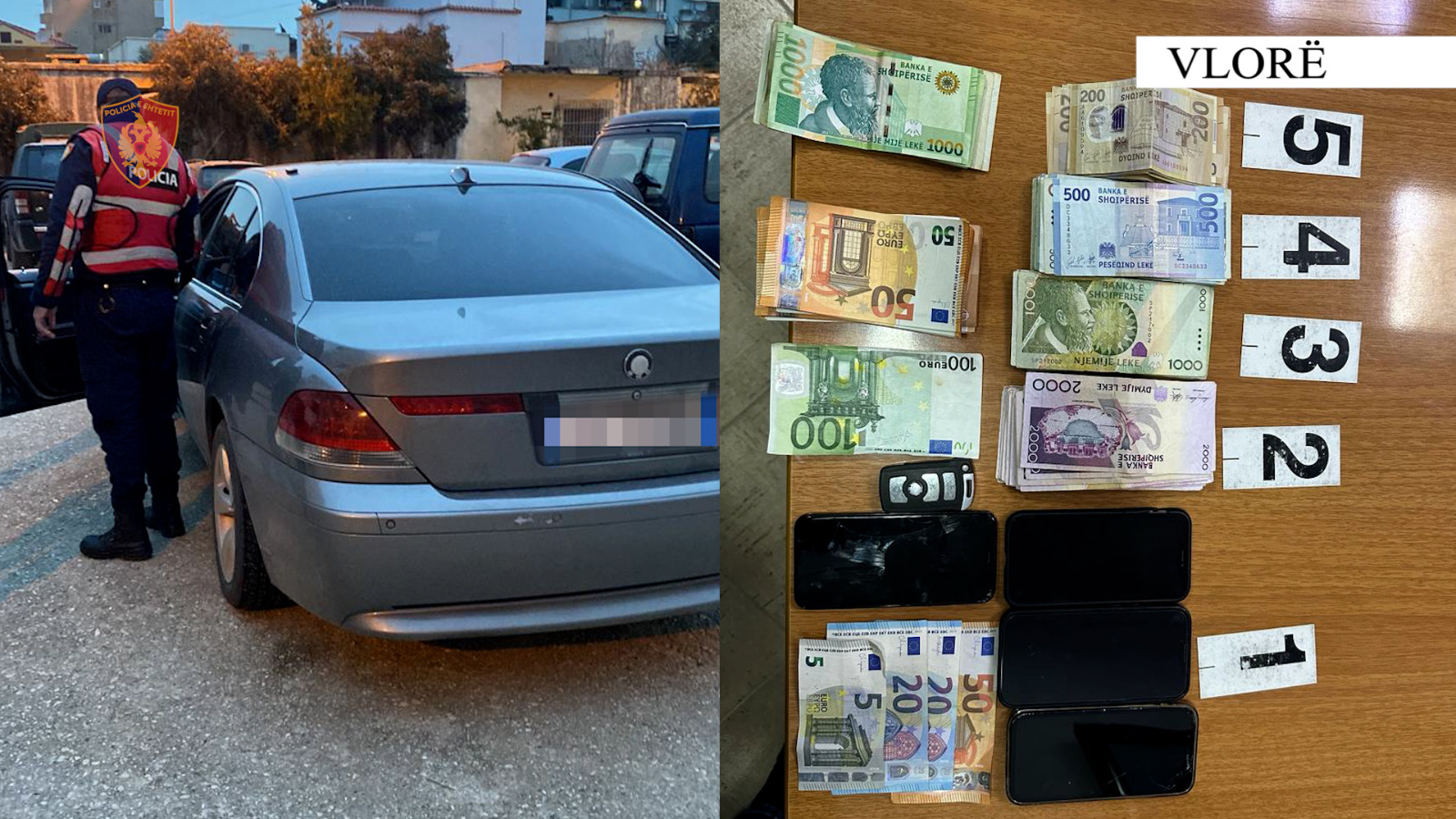 sekuestrohen euro te falsifikuara para dhe nje automjet dy te arrestuar ne vlore