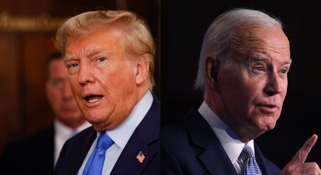 gara per shtepine e bardhe trump dhe biden fushate ne xhorxhia ne te njejten kohe