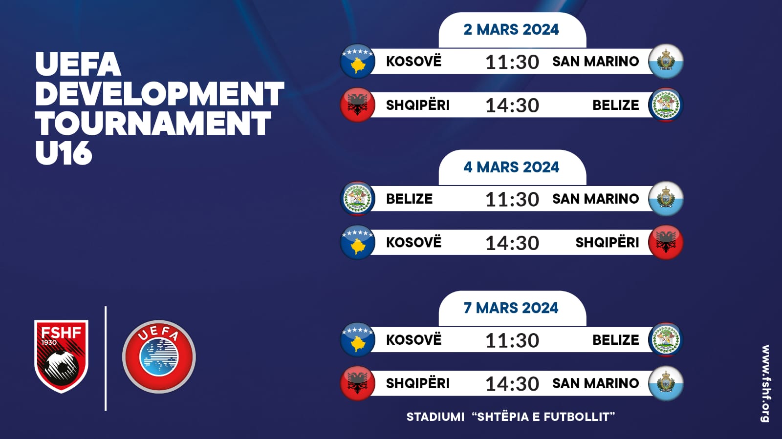 uefa development u 16 per djem kombetarja gati per ndeshjen e pare ndaj belizes