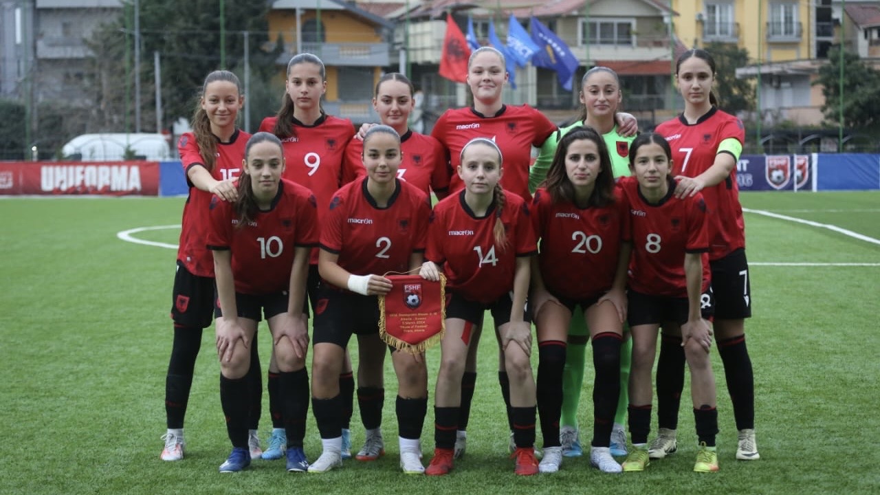 uefa development u 16 per vajza shqiperia luan ndeshjen e pare ndaj kosoves