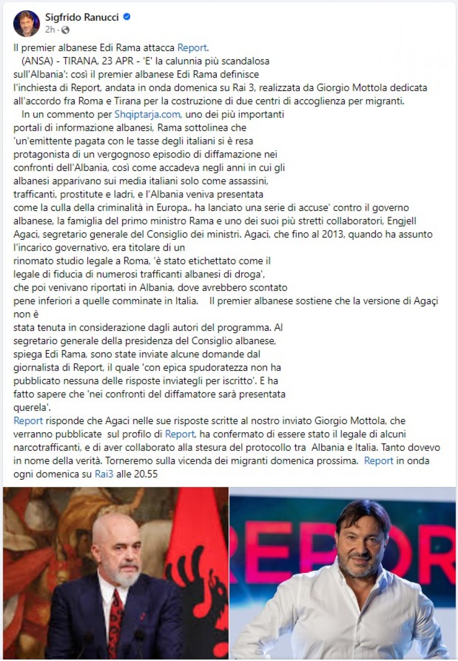 investigimi per engjell agacin gazetari italian i rai3 i pergjigjet rames te dielen e ardhshme do te publikojme fakte te reja per