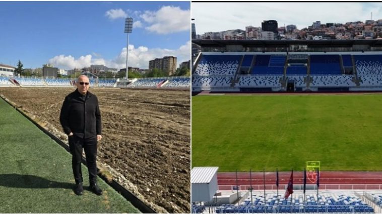 presidenti i federates se futbollit te kosoves i kenaqur po punohet me intensitet ne stadiumin fadil vokrri