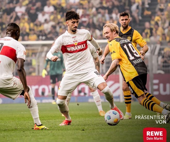 video dortmund humbet terren ne garen per champions stuttgart feston ne signal iduna park