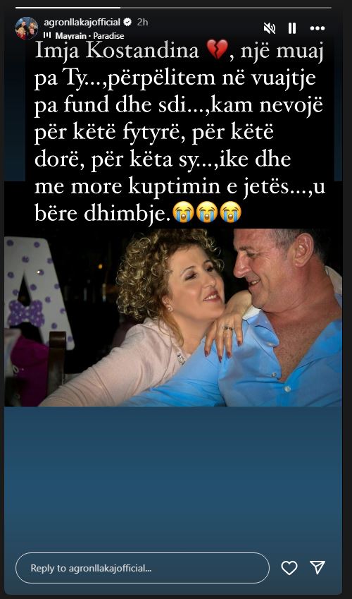 ike dhe me more kuptimin e jetes agron llakaj prek me dedikimin per bashkeshorten e ndjere