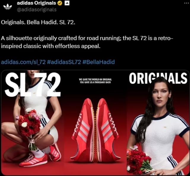 Adidas fshin Bella Hadid nga reklama për atletet retro, të dizajnuara për herë të parë për Olimpiadën e vitit 1972, ku terroristët vranë 11 izraelitë