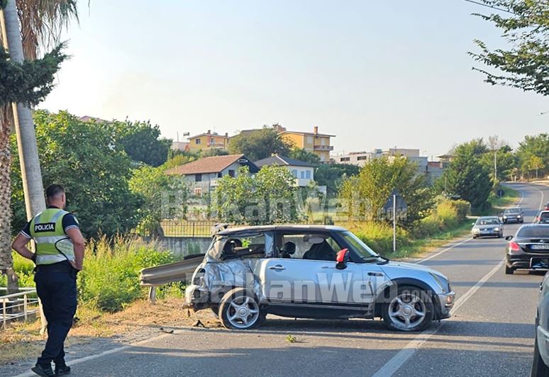 aksident ne rrugen e gjirit te lalzit shihni si ka perfunduar automjeti