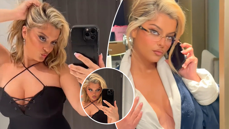 Bebe Rexha merr vëmendjen me videot para pasqyrës, teksa zbulon dekoltenë e hapur