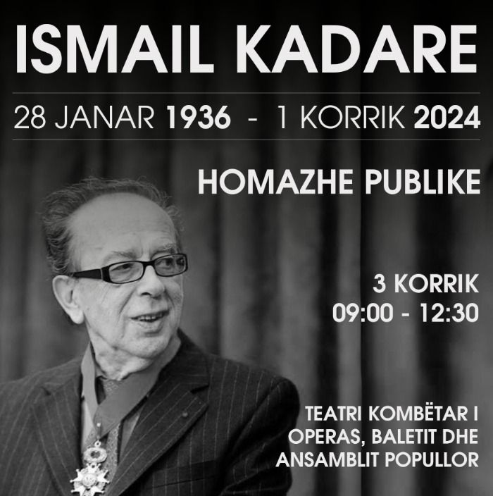 ceremoni shteterore per nderimet dhe percjelljen e fundit te ismail kadarese ja ku do te mbahen homazhet publike