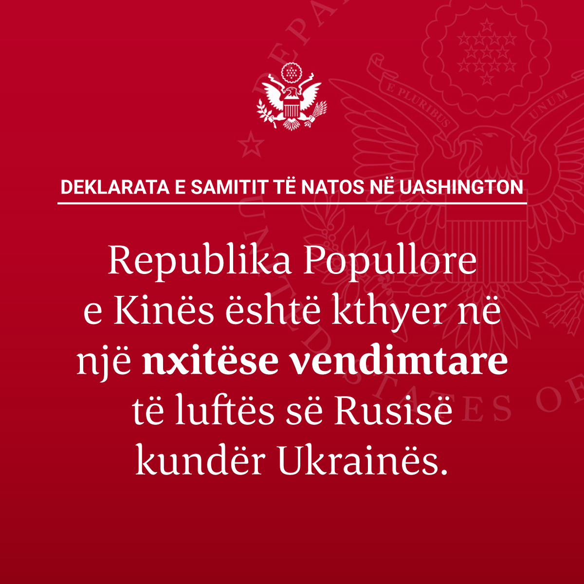 deklarata e samitit te nato s ambasada e shba kina nxitese vendimtare e luftes se rusise kunder ukraines