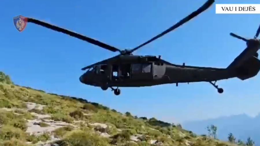 kontrolle nga ajri me helikopter dhe nga toka zbulohet droge ne shllak dhe temal te vaut te dejes