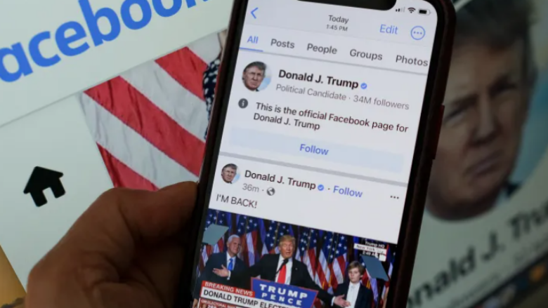 meta heq kufizimet nga llogarite e trumpit ne facebook dhe instagram