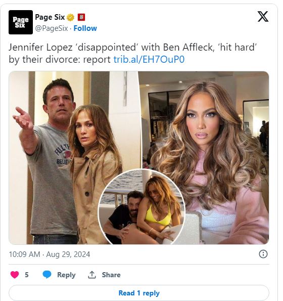 jennifer lopez po e perjeton keq ndarjen nga ben affleck ylli latin ndihet e zhgenjyer nga ish partneri 1