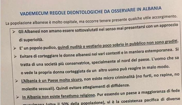 kampi ne gjader hapet me 1 shtator la repubblica publikon rregulloren per punonjesit italiane shmangni shoqerimin me grate shqiptare dhe kujdes me veshjen lakuriqesia