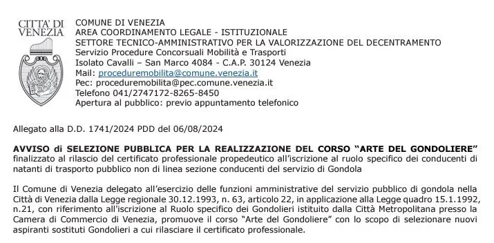 paga deri ne 150 000 euro venecia po kerkon shofere per taksite e ujit ja kriteret