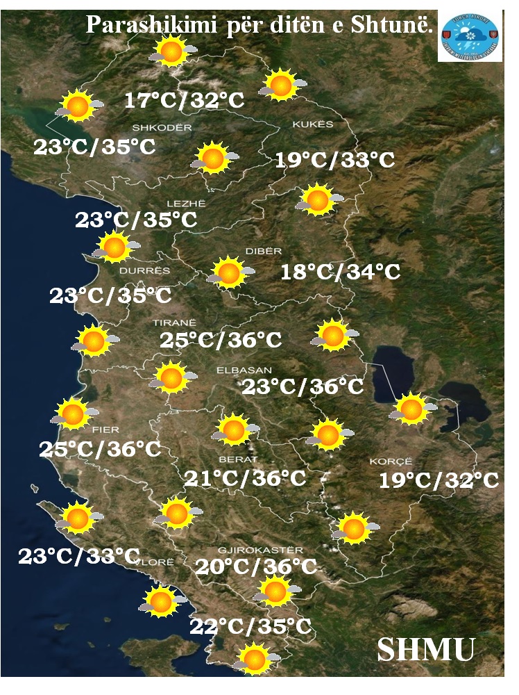 temperatura deri ne 36 grade si ndryshon moti gjate fundjaves