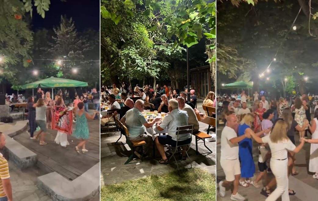 videolajm muzika dhe festa ska te ndalur ne shtepine e birres korca turistet e huaj dhe vendas bejne gezuar vetem me birren korca