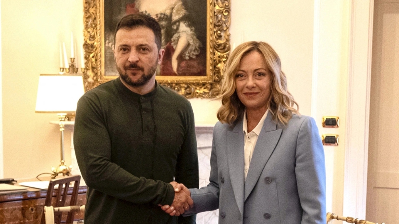 zelensky takohet me kryeministren italiane meloni mbeshtetja jone ndaj ukraines perparesi kryesore e presidences sone ne g7