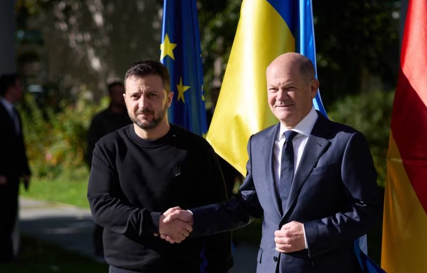 scholz njofton mbeshtetje shtese ushtarake per kievin gjate vizites se zelenskyt