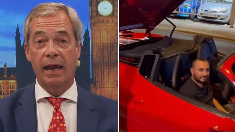 Shqiptari i dënuar për grabitje shfaqet në Londër me Ferrari, “shpërthen” Nigel Farage: Po na bëjnë për budallenj!