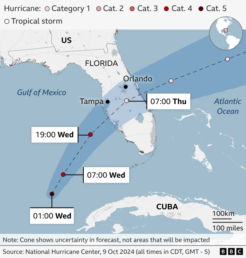 Uragani Milton, kur do të godasë Florida-n?